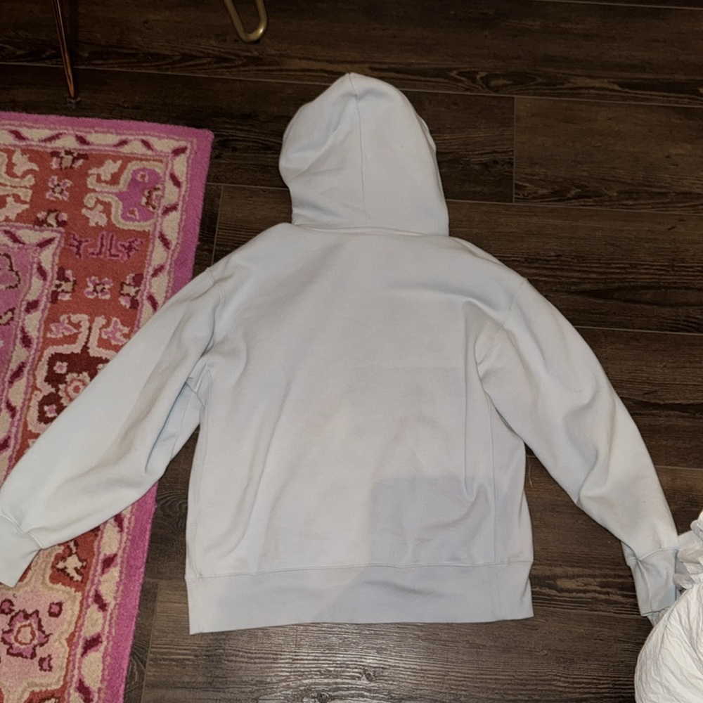 Aritiza TNA Cozy Boyfriend Light Blue Hoodie - Picture 4 of 5